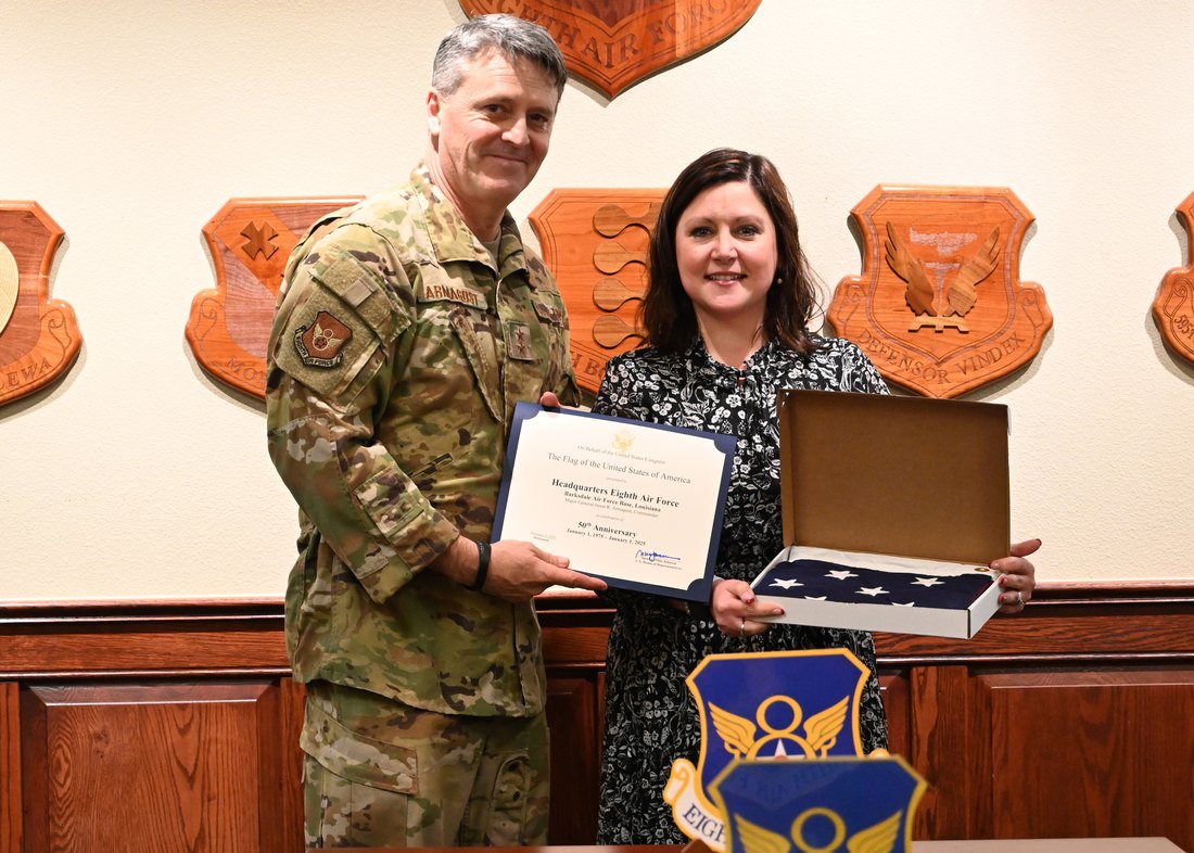 Flag and certificate presentation ceremony